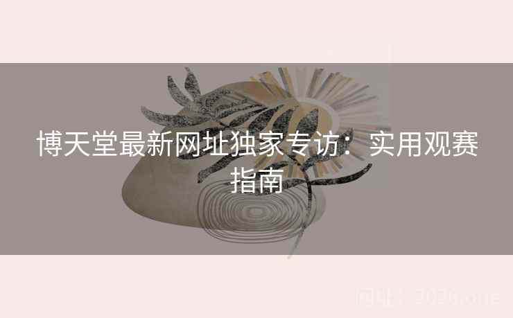 博天堂最新网址独家专访：实用观赛指南