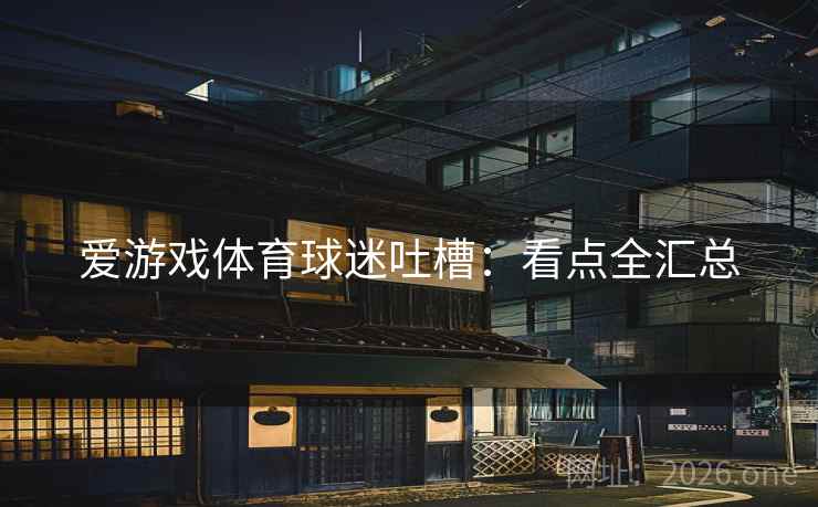 爱游戏体育球迷吐槽：看点全汇总